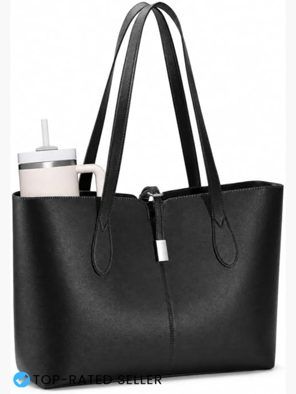 Tote Bag for Women 15.6" Work Handbag with Removable Laptop Sleeve Vegan